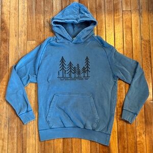 Because Trees Faded Blue Trees Hoodie